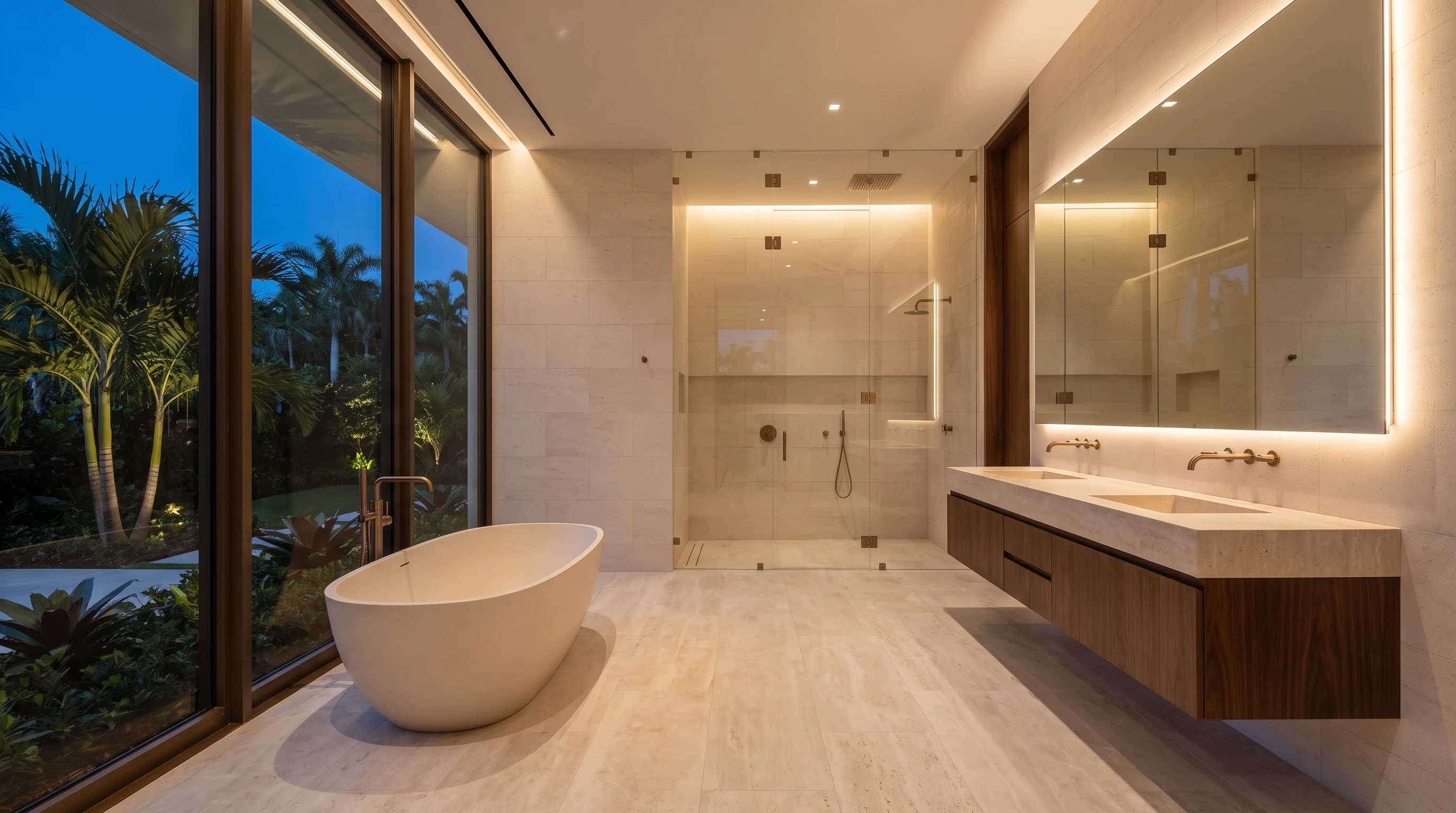 Stone and timber finishes in a Boring Homes bathroom visualization
